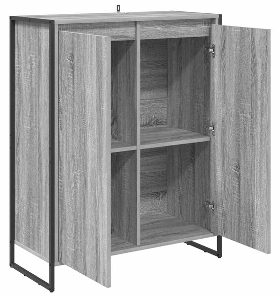 Cipőszekrény tárolóval Szürke Sonoma 79 x 36 x 100 cm Faanyag