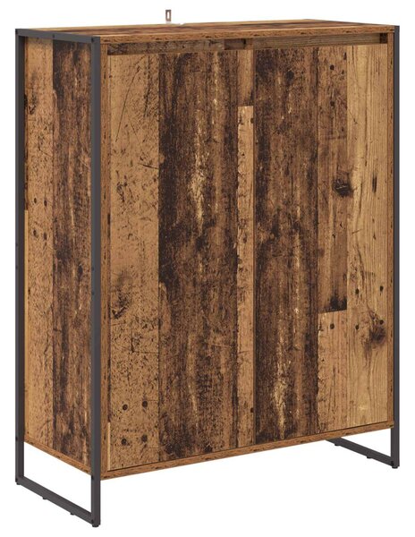 Cipőszekrény tárolóval ajtóval Öreg fa 79 x 36 x 100 cm Faanyag