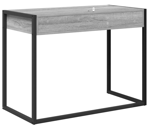 Asztal tárolóval Szürke Sonoma 100 x 50 x 75 cm Faanyag