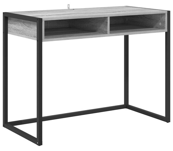 Asztal tárolóval Szürke Sonoma 100 x 50 x 75 cm Faanyag