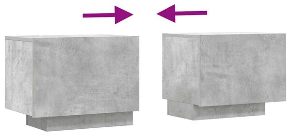 Betonszürke szerelt fa TV-szekrény 100x35x40 cm