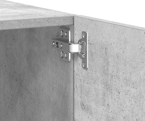 Betonszürke szerelt fa TV-szekrény 100x35x40 cm