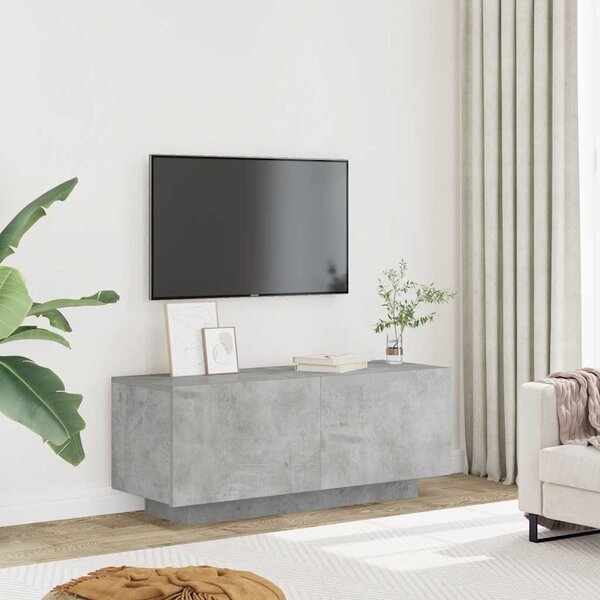 Betonszürke szerelt fa TV-szekrény 100x35x40 cm