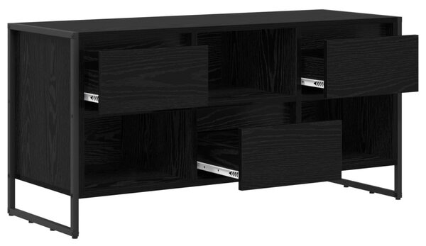 TV szekrény 100 x 36 x 49,5 cm Fekete tölgy Szerelt Fa