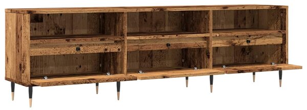 Antik fa színű szerelt fa TV-szekrény 150 x 30 x 44,5 cm