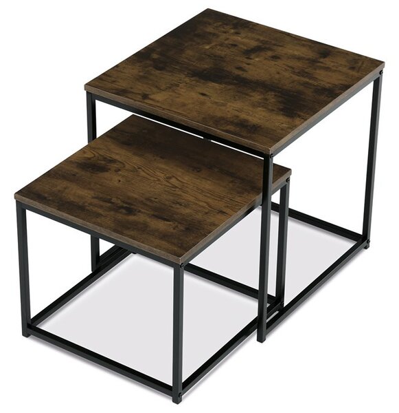 Lerakóasztal 50 × 50 × 52 cm, MDF, öregfa AF-076 OLW