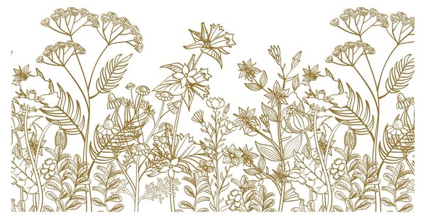 Kép - réti virágok (üvegen) (70x50 cm)