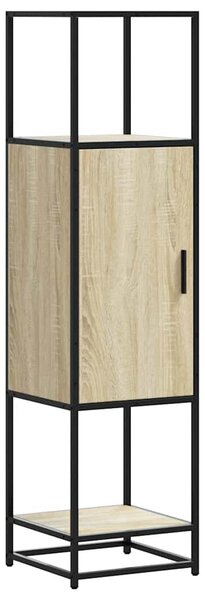 Highboard sonoma tölgy 35,5x35x139 cm gépelt fa és fém
