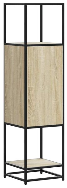 Highboard sonoma tölgy 35,5x35x139 cm gépelt fa és fém