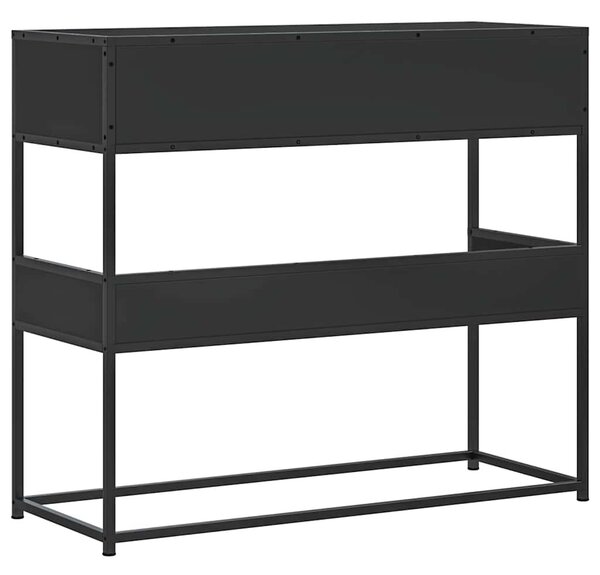 Fekete szerelt fa tálalóasztal 90x35x80 cm