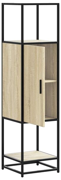 Highboard sonoma tölgy 35,5x35x139 cm gépelt fa és fém