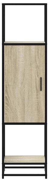 Highboard sonoma tölgy 35,5x35x139 cm gépelt fa és fém