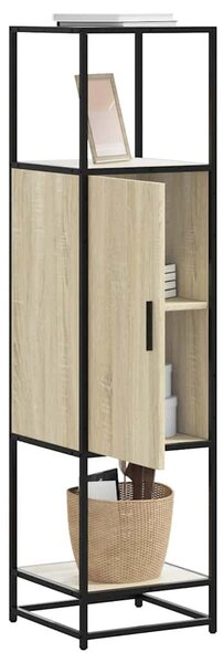 Highboard sonoma tölgy 35,5x35x139 cm gépelt fa és fém