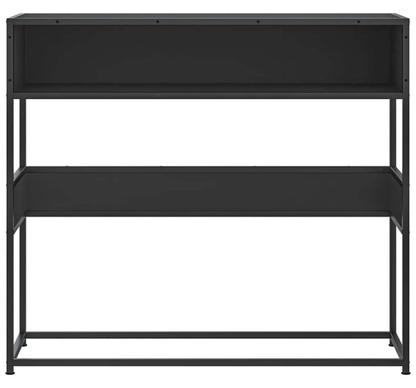 Fekete szerelt fa tálalóasztal 90x35x80 cm
