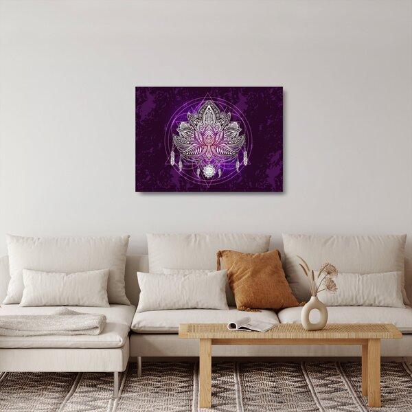 Kép - lótusz (üvegen) (70x50 cm)