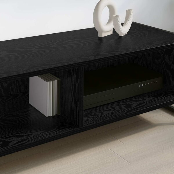 TV szekrény 100 x 36.5 x 30.5 cm Fekete tölgy Faanyag