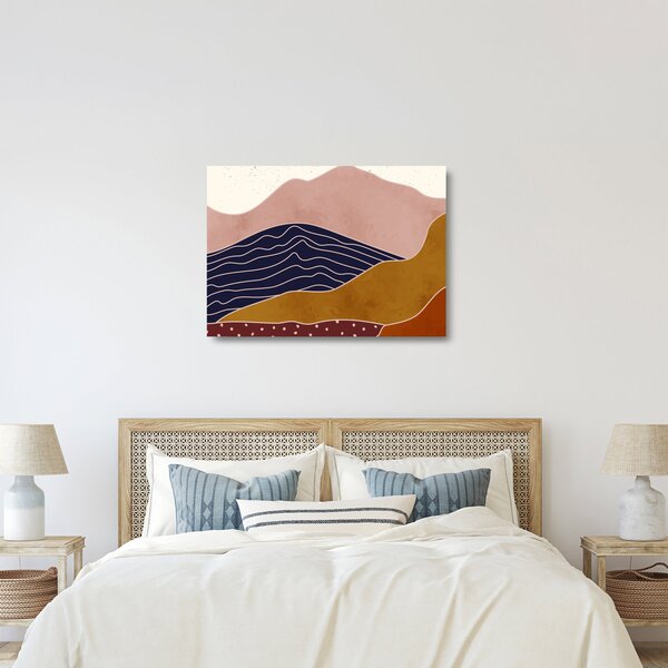 Kép - Nap a hegyek felett (üvegen) (70x50 cm)