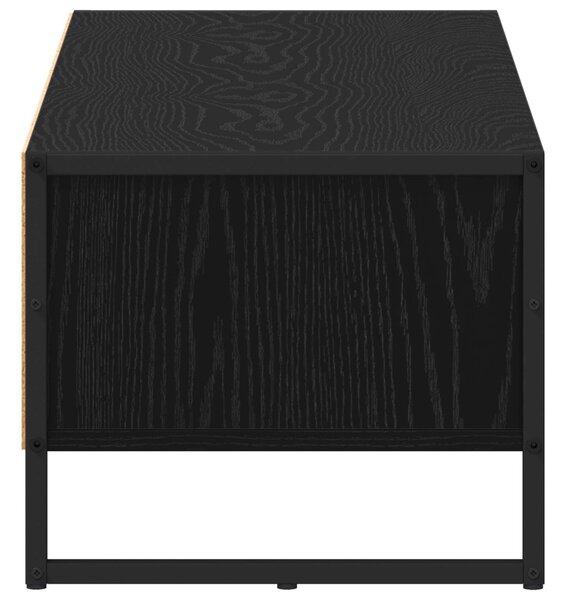 TV szekrény 100 x 36.5 x 30.5 cm Fekete tölgy Szerelt Fa