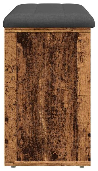 Antik fa szerelt fa cipőtároló pad 102x32x50 cm