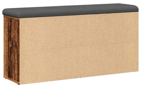 Antik fa szerelt fa cipőtároló pad 102x32x50 cm