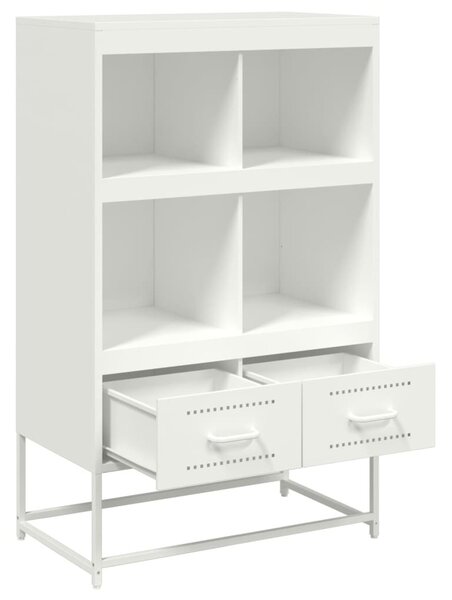 Fehér acél magasszekrény 68x39x111,5 cm