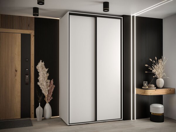 DAVOS 1 ruhásszekrény 130x235x60 - fehér