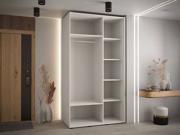 DAVOS 1 ruhásszekrény 130x235x60 - fehér