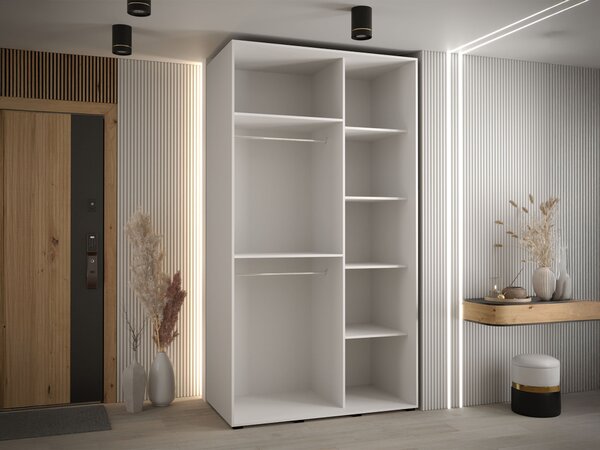 DAVOS 1 ruhásszekrény 130x235x60 - fehér
