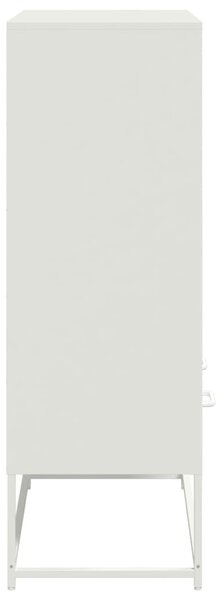 Fehér acél magasszekrény 68x39x111,5 cm