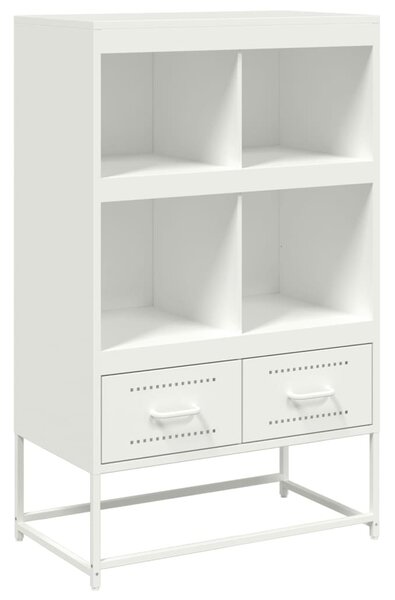 Fehér acél magasszekrény 68x39x111,5 cm