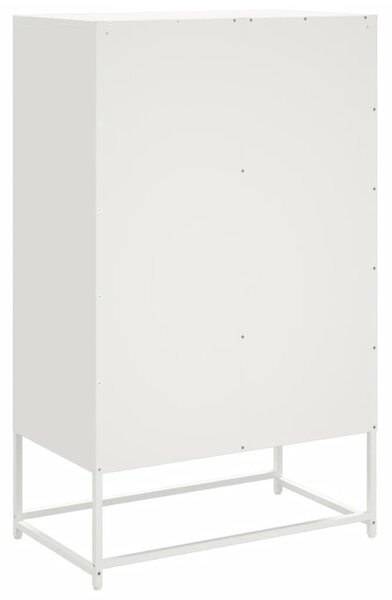 Fehér acél magasszekrény 68x39x111,5 cm