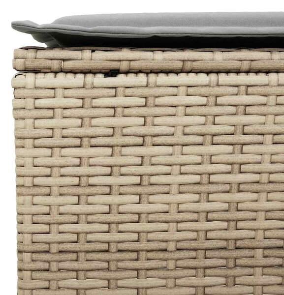 VidaXL 4 részes bézs polyrattan kerti ülőgarnitúra párnákkal