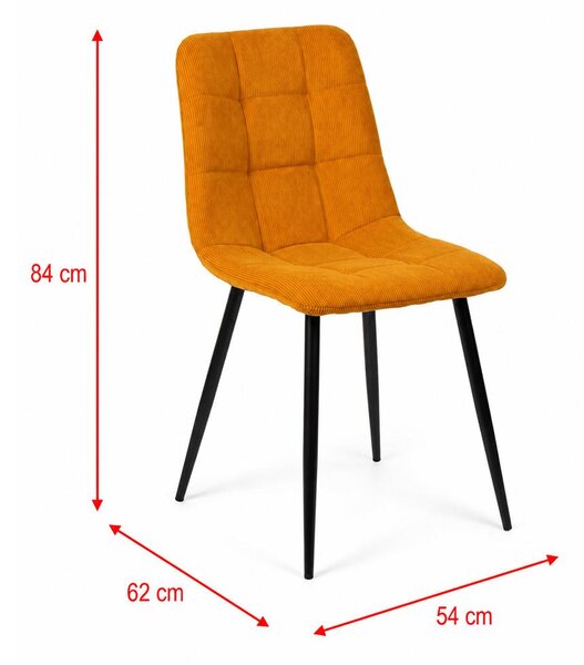 Avenberg ARDEN Étkezőszék szett - 4db, sárga