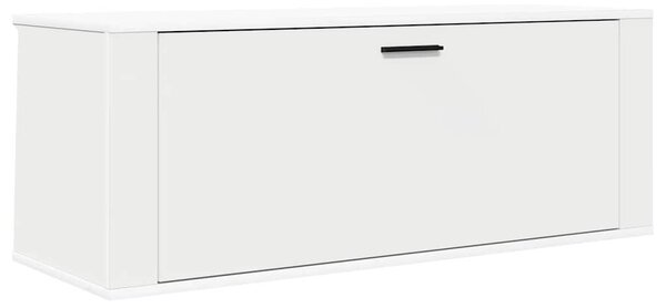 Fehér szerelt fa fali cipőszekrény 100 x 35 x 38 cm