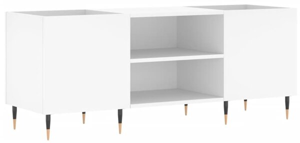 Fehér szerelt fa hanglemezszekrény 121x38x48 cm