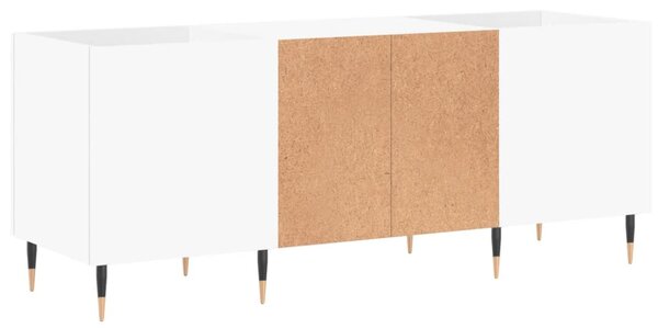 Fehér szerelt fa hanglemezszekrény 121x38x48 cm