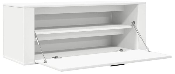 Fehér szerelt fa fali cipőszekrény 100 x 35 x 38 cm