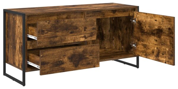 TV szekrény 100 x 36 x 49.5 cm Füstös tölgy Szerelt Fa