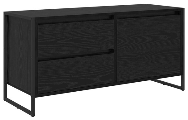 TV szekrény 100 x 36 x 49.5 cm Fekete tölgy Szerelt Fa