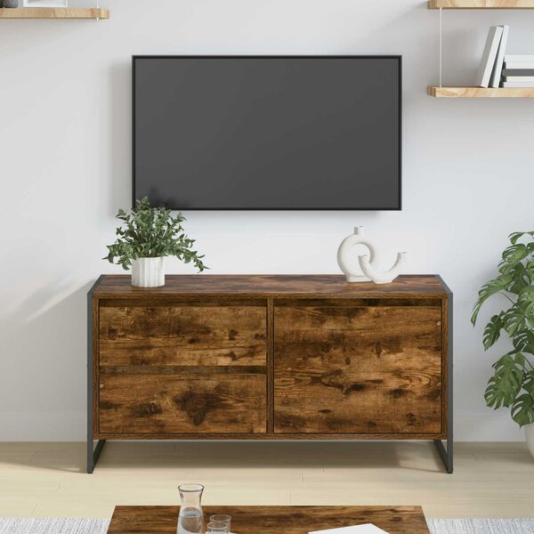 TV szekrény 100 x 36 x 49.5 cm Füstös tölgy Szerelt Fa