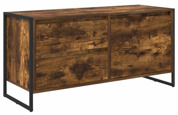 TV szekrény 100 x 36 x 49.5 cm Füstös tölgy Szerelt Fa
