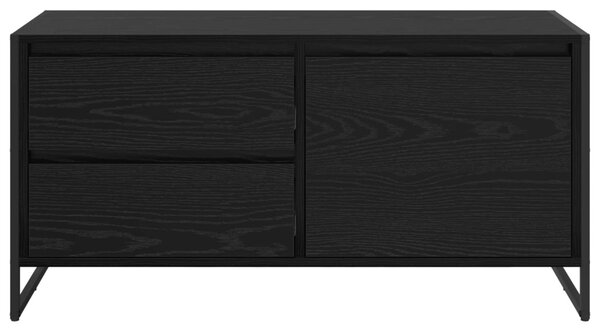 TV szekrény 100 x 36 x 49.5 cm Fekete tölgy Szerelt Fa