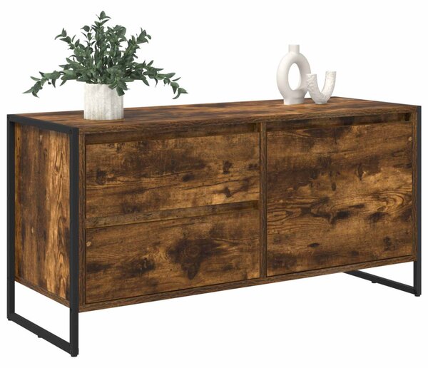 TV szekrény 100 x 36 x 49.5 cm Füstös tölgy Szerelt Fa