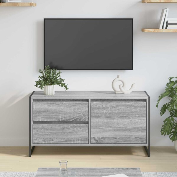 TV szekrény fiókkal Szürke Sonoma 100 x 36 x 49.5 cm Faanyag