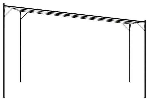 Fehér szövet és acél pavilon 4 x 4 m 180 g/m²