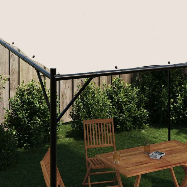 Fehér szövet és acél pavilon 4 x 4 m 180 g/m²