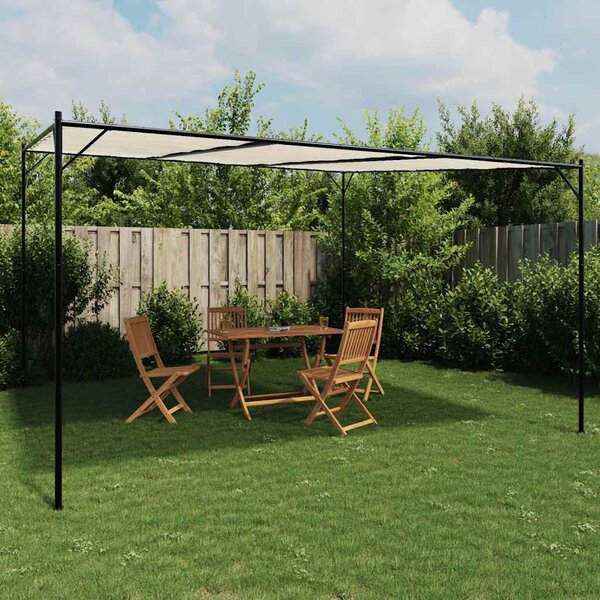 Fehér szövet és acél pavilon 4 x 4 m 180 g/m²