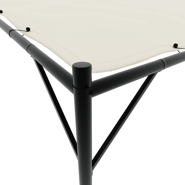 Fehér szövet és acél pavilon 4 x 4 m 180 g/m²