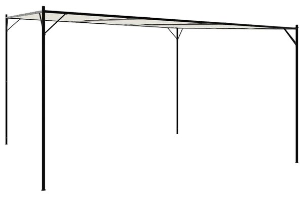 Fehér szövet és acél pavilon 4 x 4 m 180 g/m²