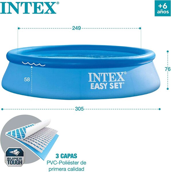 Intex 28122NP Easy Set puhafalú medence, 305x76cm, vízforgatóval